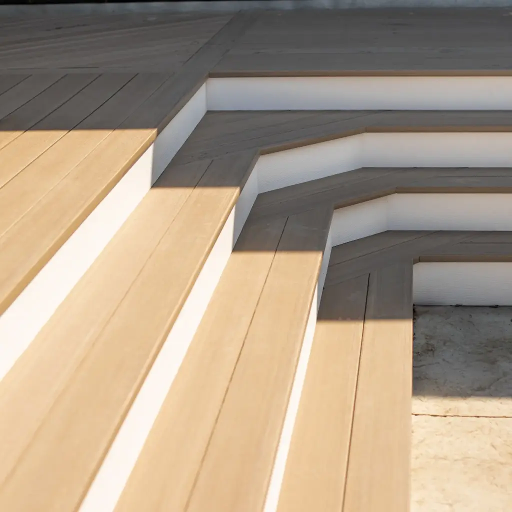 Composite Decking Bullnose  (Teak)