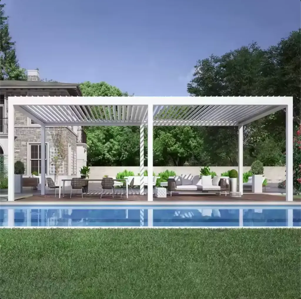 IM14 Classic Pergola Motorised (3 x 3 m, Dark Grey)